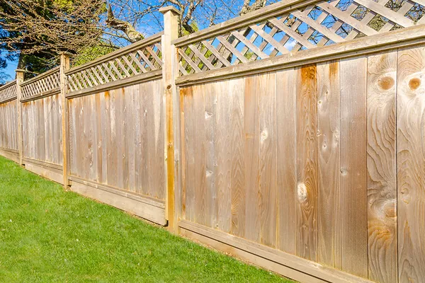 Featheredge with trellis – one of the fencing styles in Weston-super-Mare installed by Mr Fencer