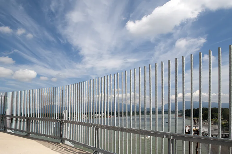 Galvanised steel railings, a durable option for commercial fencing in Weston-super-Mare